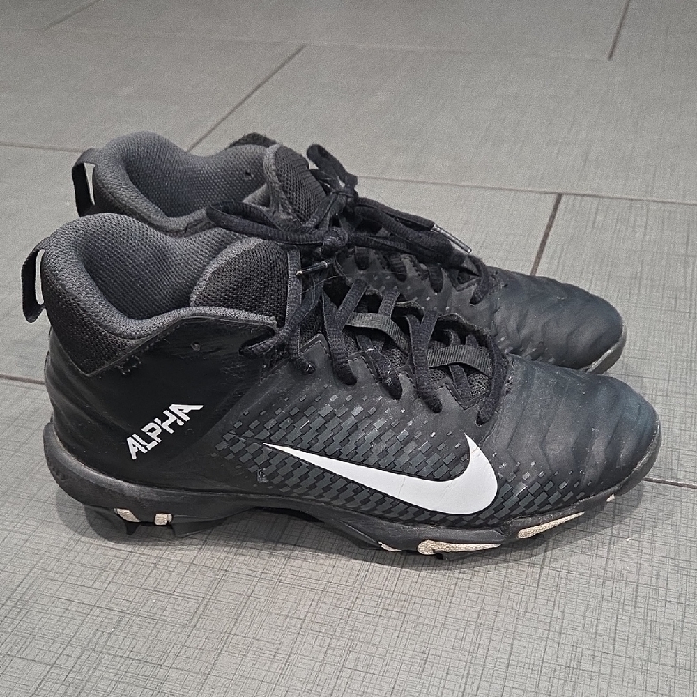 Nike Alpha Black and White Football Cleats 6